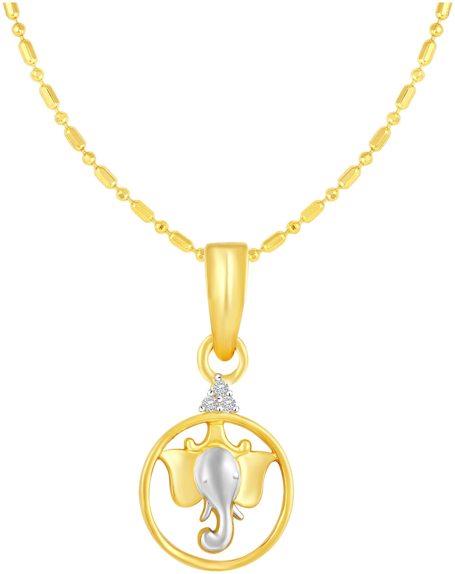 

Sukai Jewels Avighna Ganesh Gold Plated God Pendant For Women and Men