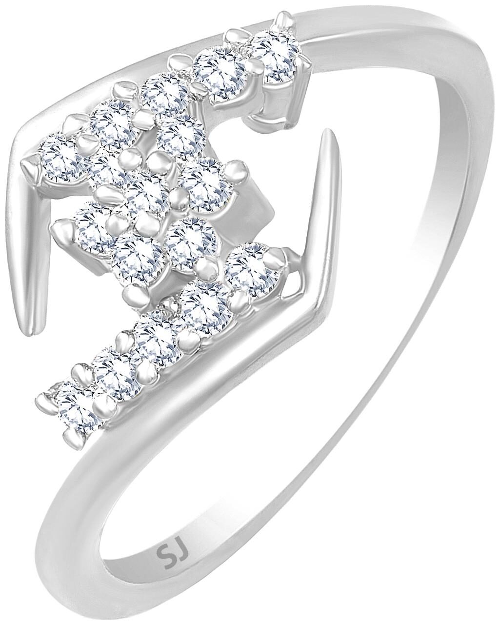 

Sukai Jewels Royal Look Rhodium Plated Ring For Women and Girls
