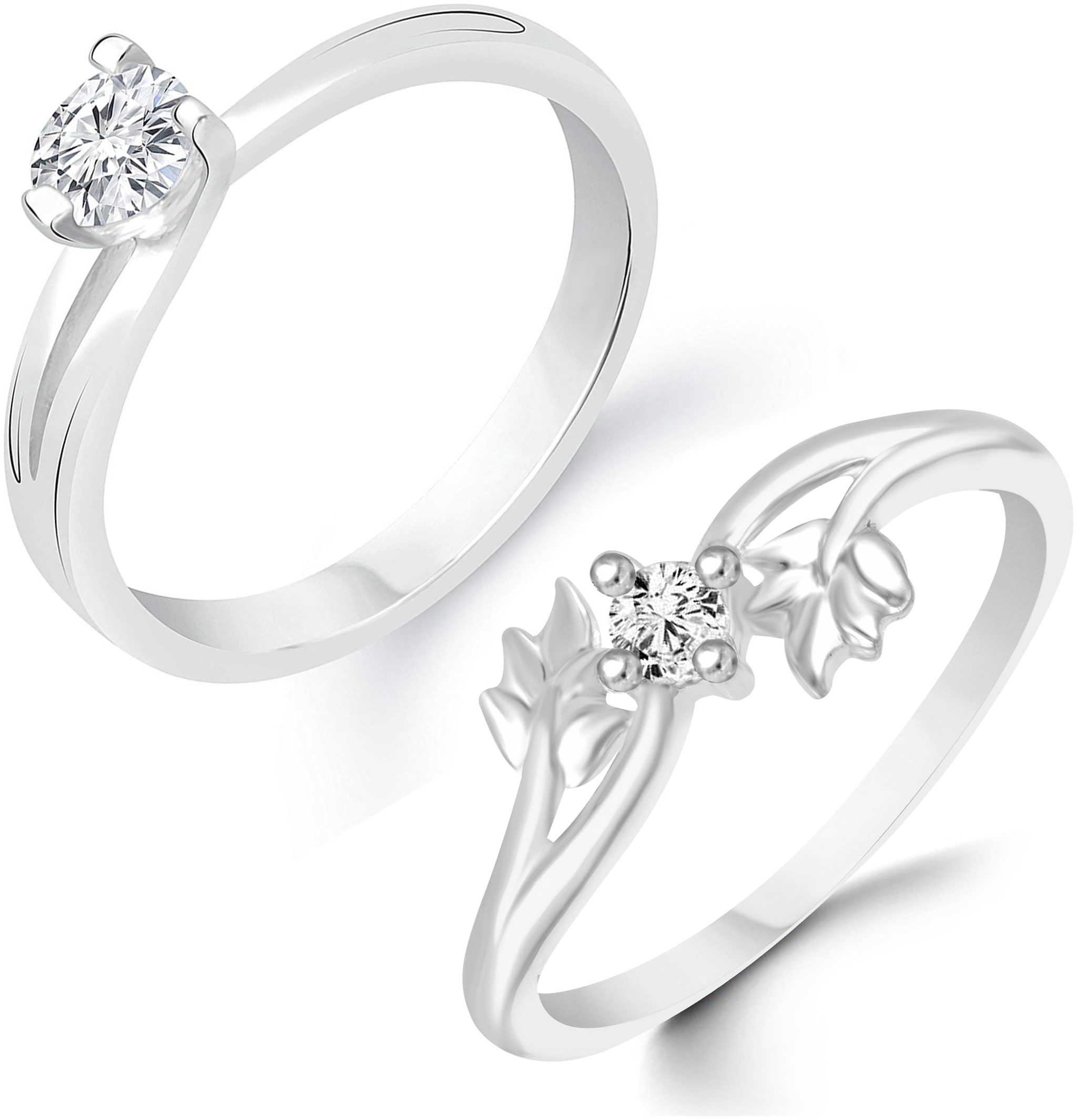 

Sukai Jewels Single Solitaire Combo Ring for Women and Girls