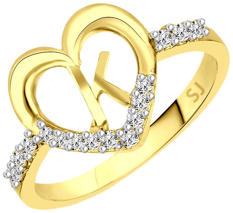 

Sukai Jewels King K Gold Plated Alloy Brass Cubic Zirconia Finger Ring for Women Girls