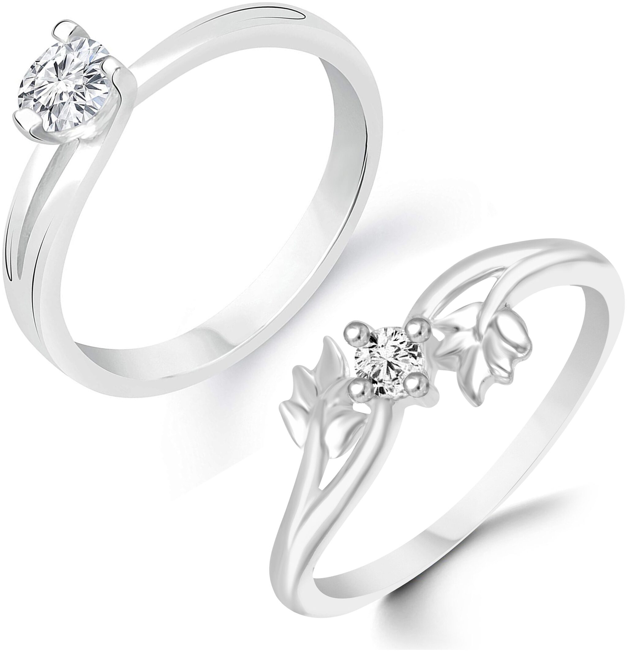 

Sukai Jewels Single Solitaire Combo Ring for Women and Girls