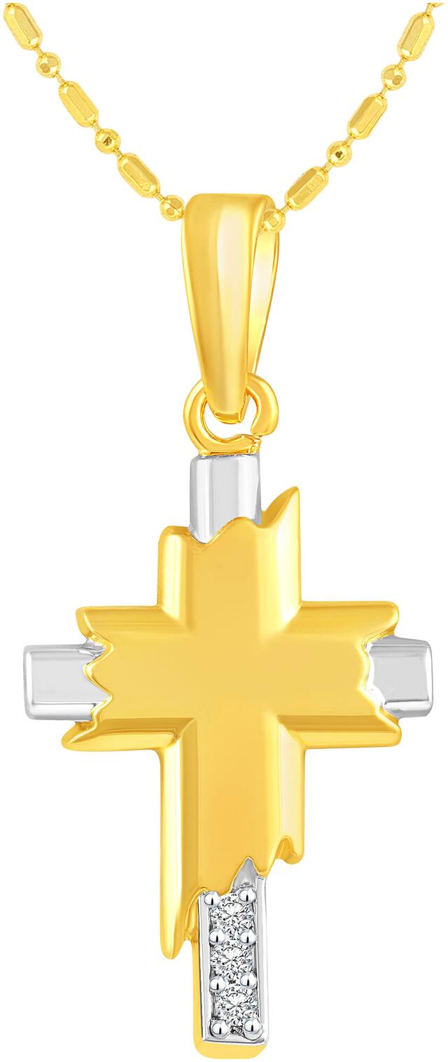 Sukai Jewels Christain Cross Gold Plated God Pendant For Women and Men