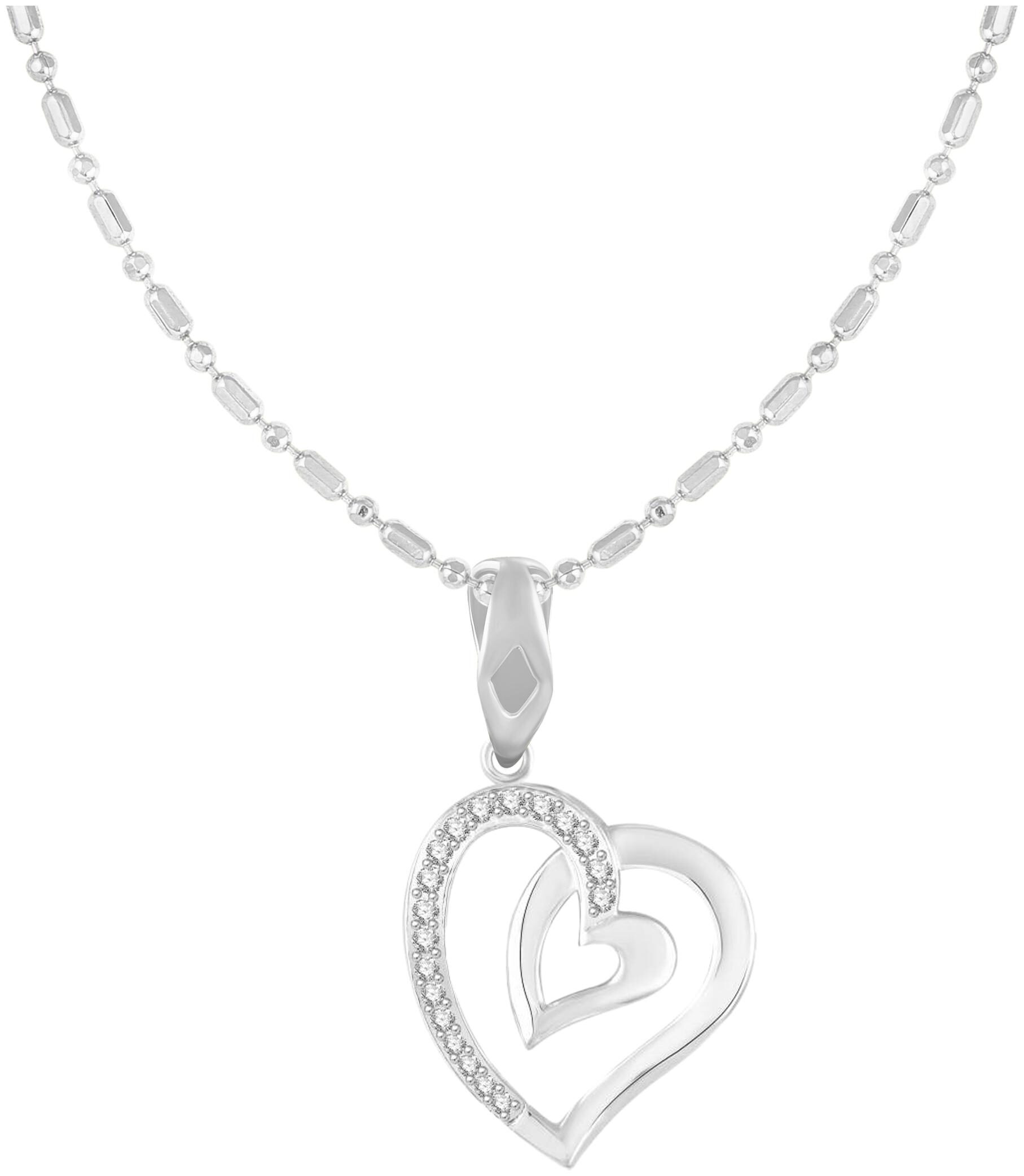 

Sukai Jewels Single Solitaire Gold Plated Alloy Brass Cubic Zirconia Pendant with Chain for Women Girls