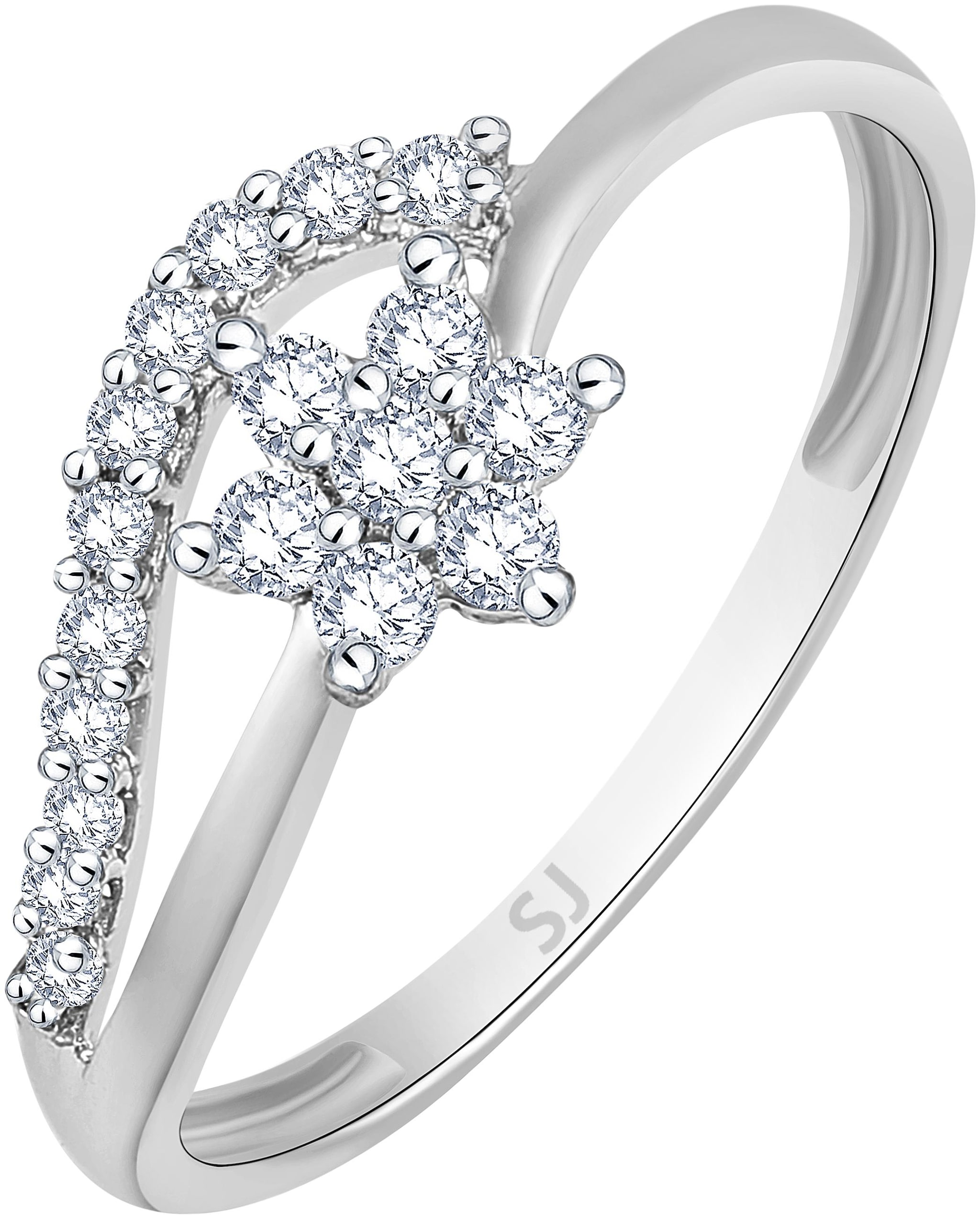 

Sukai Jewels Star Solitaire Rhodium Plated Ring For Women and Girls