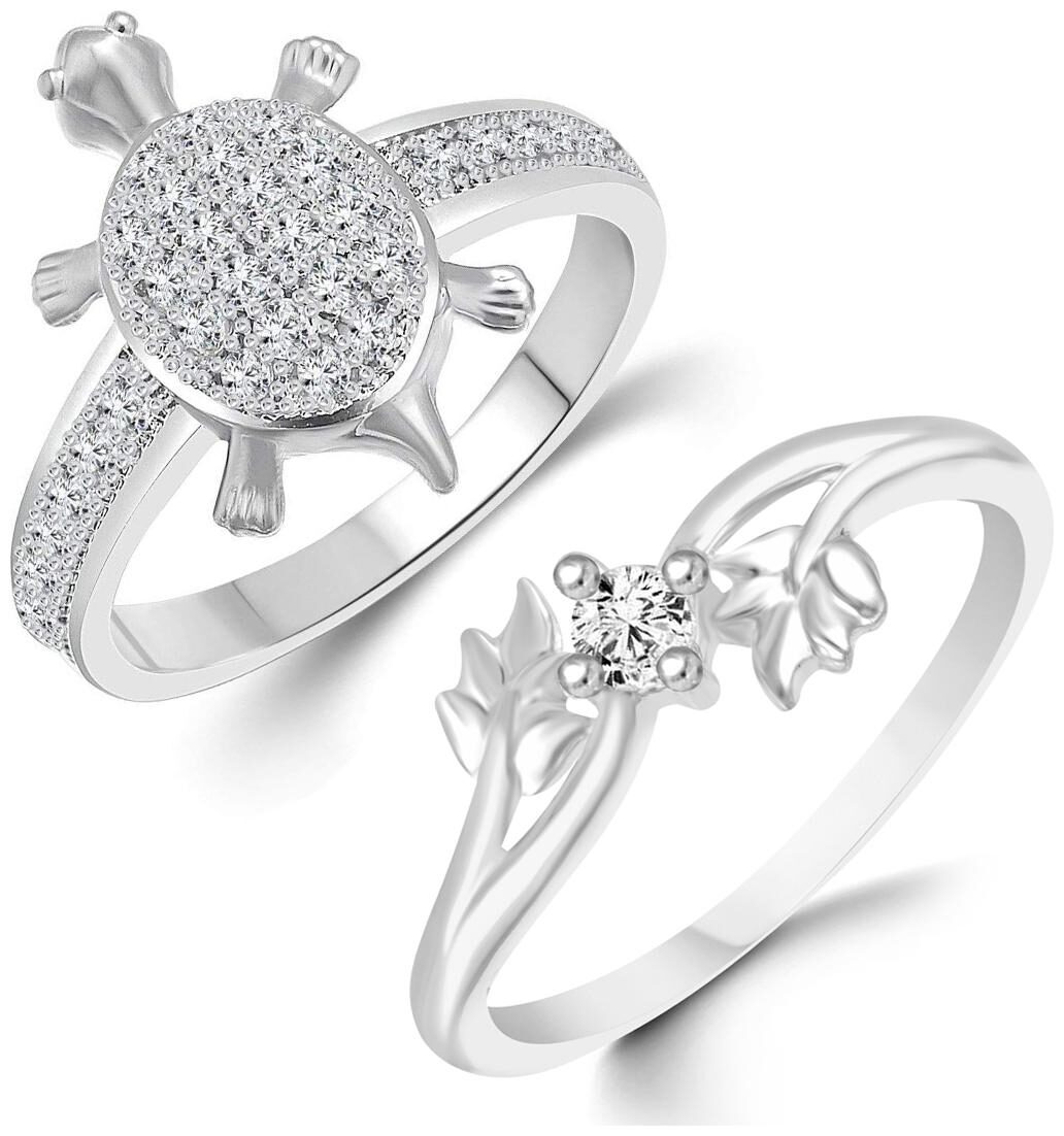 

Sukai Jewels Tortoise Solitaire Combo Ring for Women and Girls