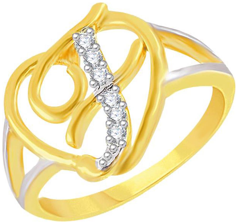 

Sukai Jewels Intial F Heart Gold Plated Brass Cubic Zirconia Finger Ring for Women Girls