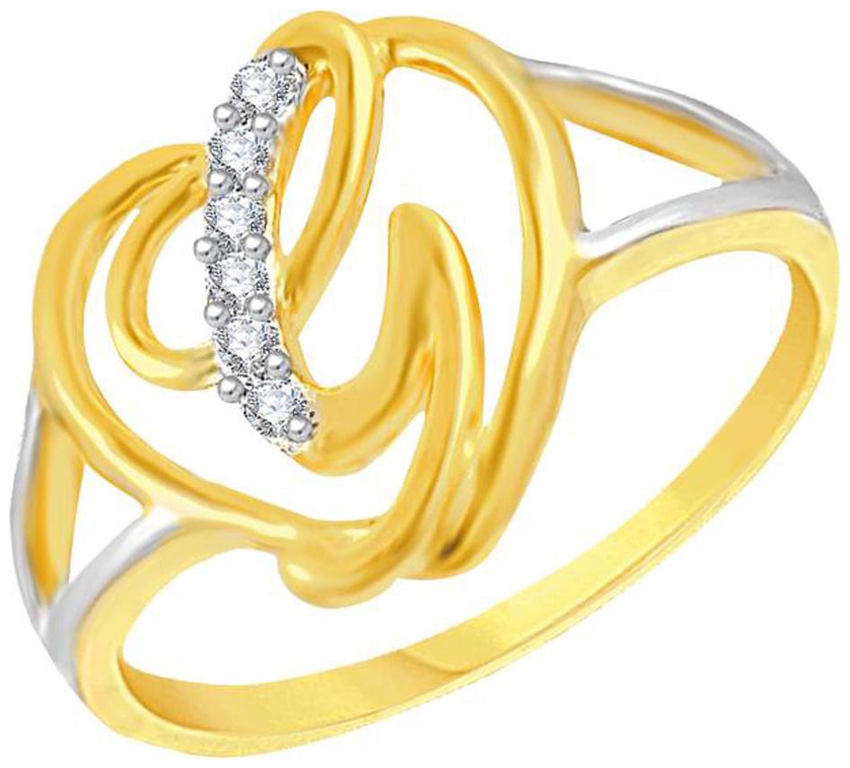 

Sukai Jewels Intial G Heart Gold Plated Brass Cubic Zirconia Finger Ring for Women Girls
