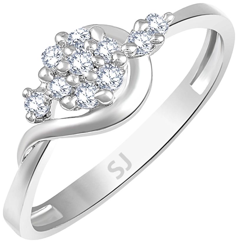 

Sukai Jewels Couple Heart Rhodium Plated Ring For Women and Girls