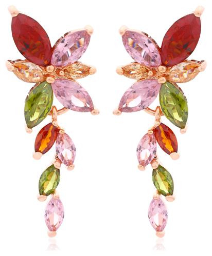 

Sukkhi Adorable Sparking Dangling Multi Colour Gold Plated Earring for Women