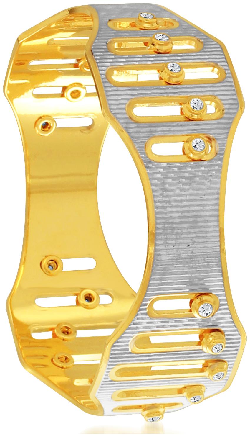 

Sukkhi Alluring Gold And Rhodium Plated Dancing Kada For Women