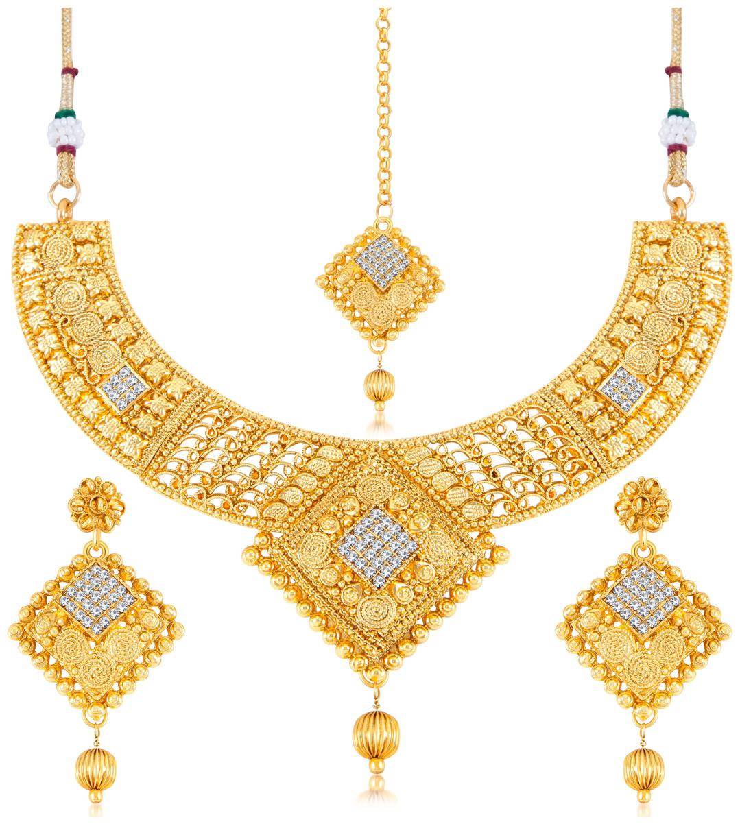 

Sukkhi Amazing Jalebi Gold Plated necklace set for women