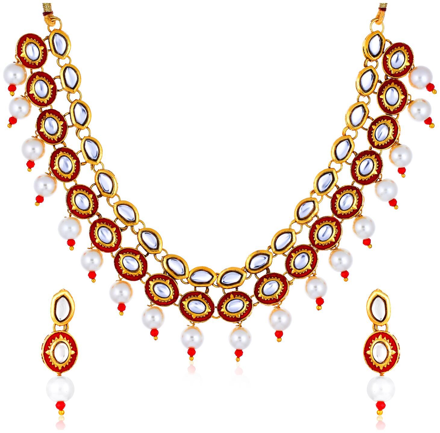 

Sukkhi Appealing Gold Plated Necklace Set for Women
