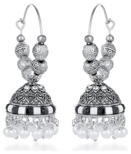 

Sukkhi Appealing Pearl Oxidised Jhumki Earring for Women