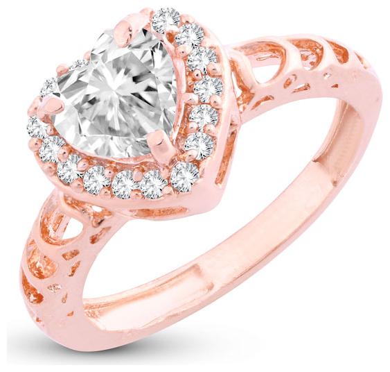

Sukkhi Appealing Royal Heart Solitaire Gold Plated Ring for women