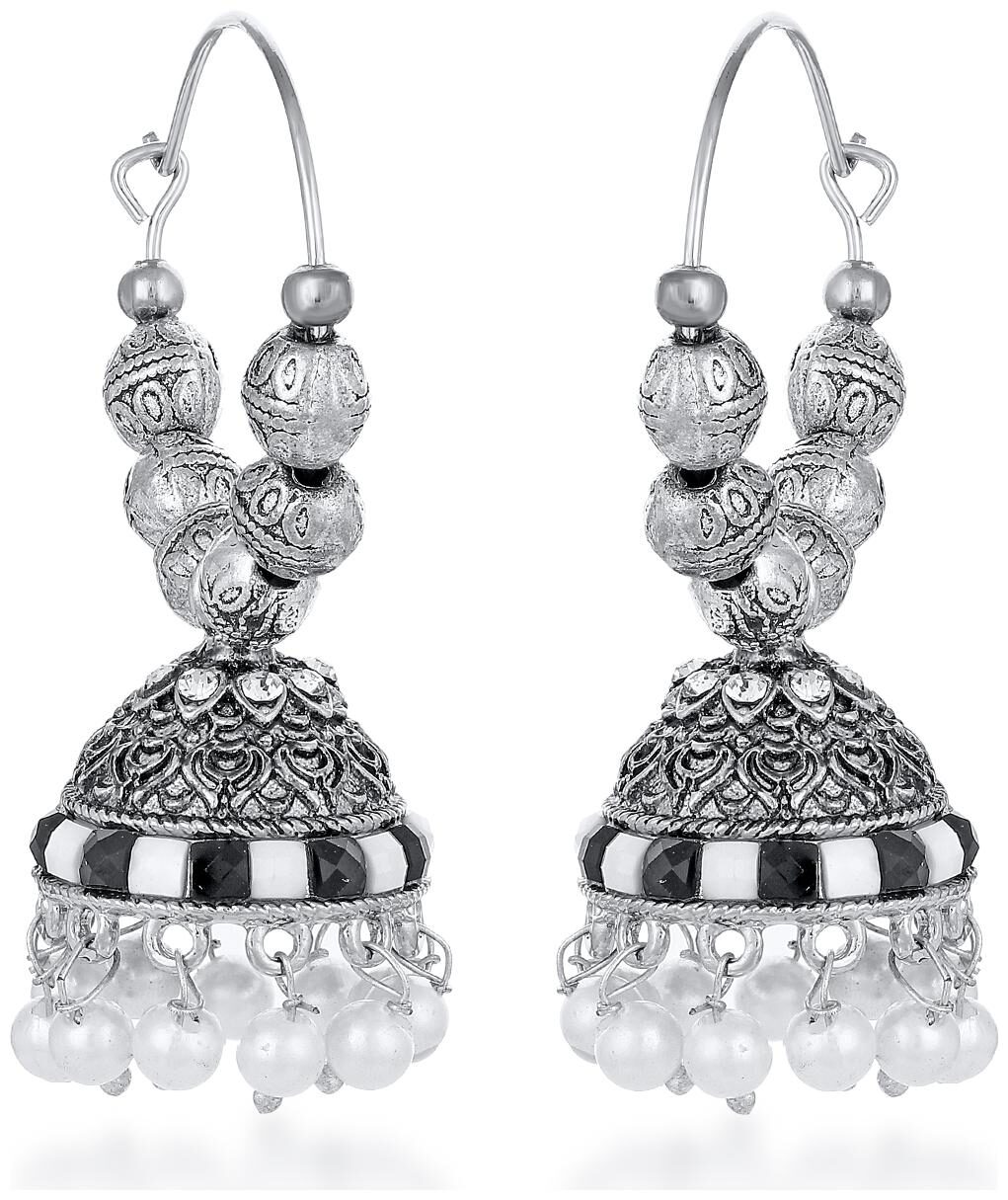 

Sukkhi Appealing Pearl Oxidised Jhumki Earring for Women