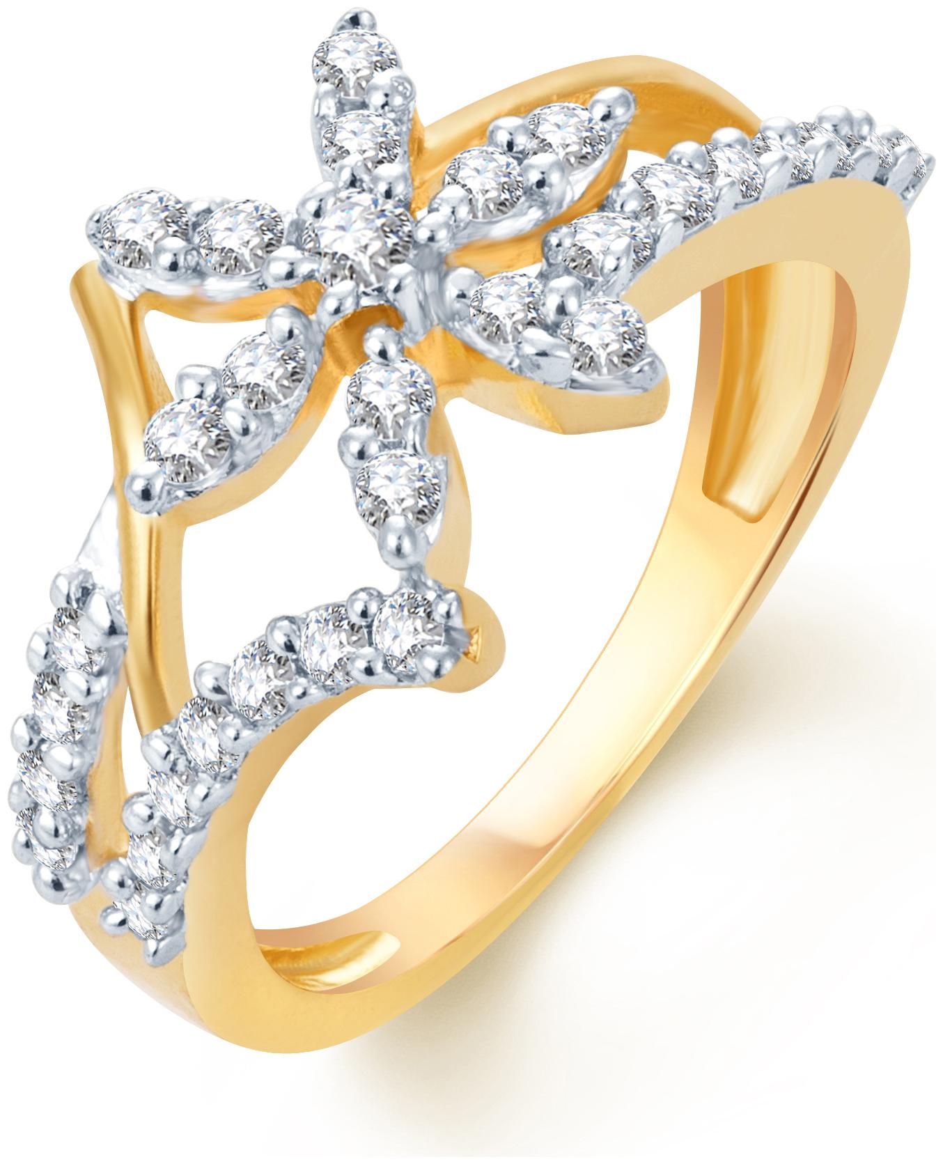 

Sukkhi Artistically Crafted Gold And Rhodium Plated Cz Ring