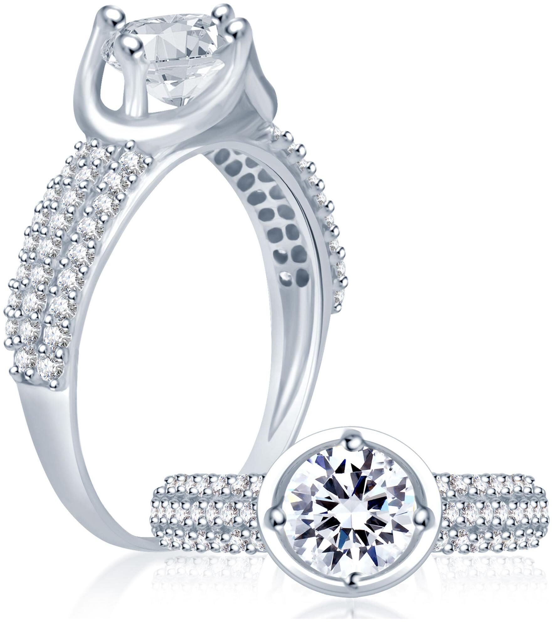 

Sukkhi Attractive Rhodium Plated Cz Ring