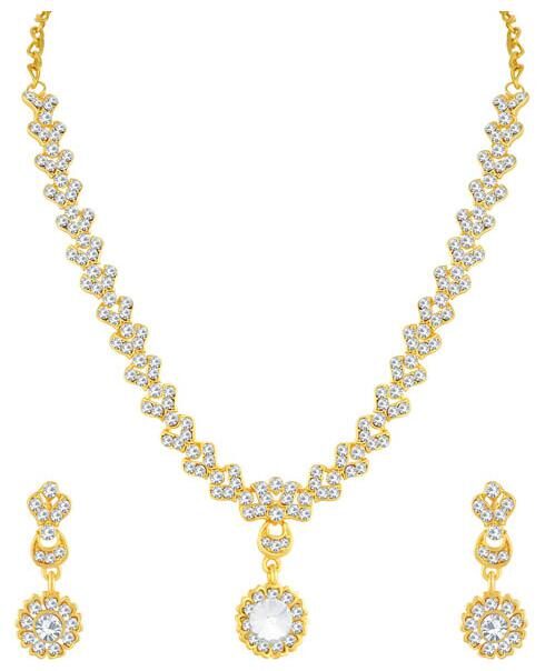 

Sukkhi Attractive Gold Plated Floral Necklace Set For Women