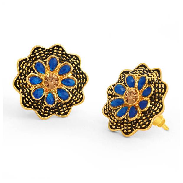 

Sukkhi Awesome LCT Gold Plated Floral Stud Earring For Women