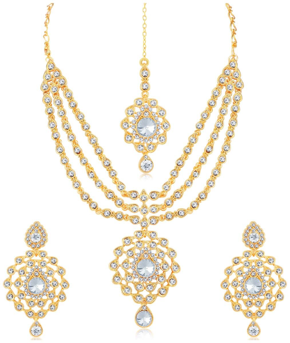 

Sukkhi Beguiling Gold Plated necklace set for women