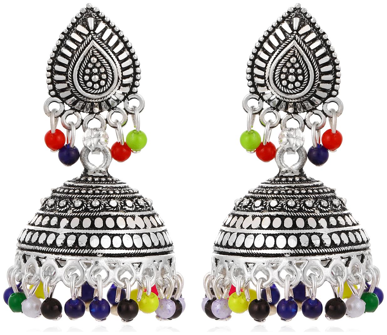 

Sukkhi Beguiling Oxidised Jhumki Earring for Women