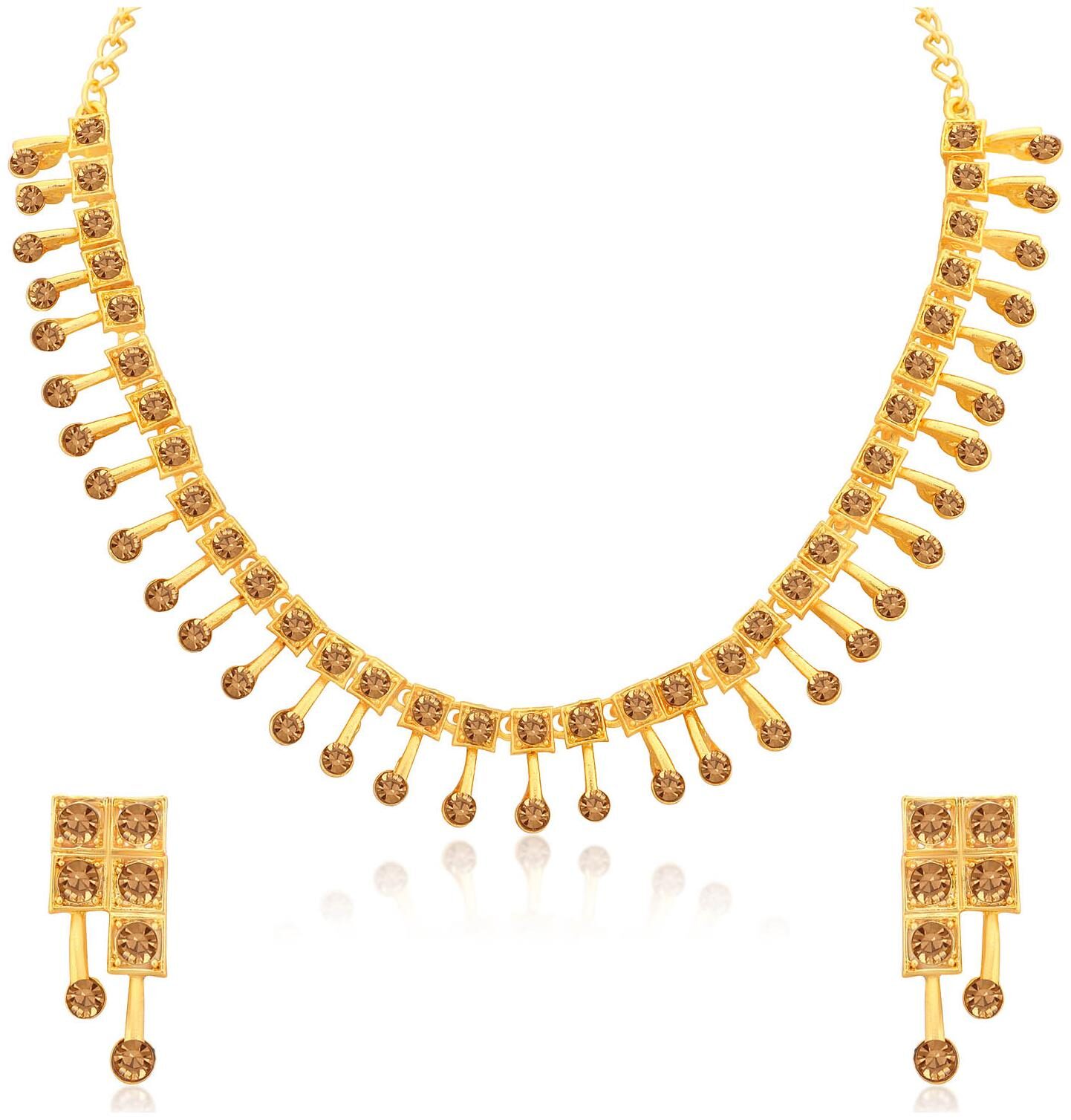 

Sukkhi Blossomy LCT Gold Plated Choker Necklace Set for Women