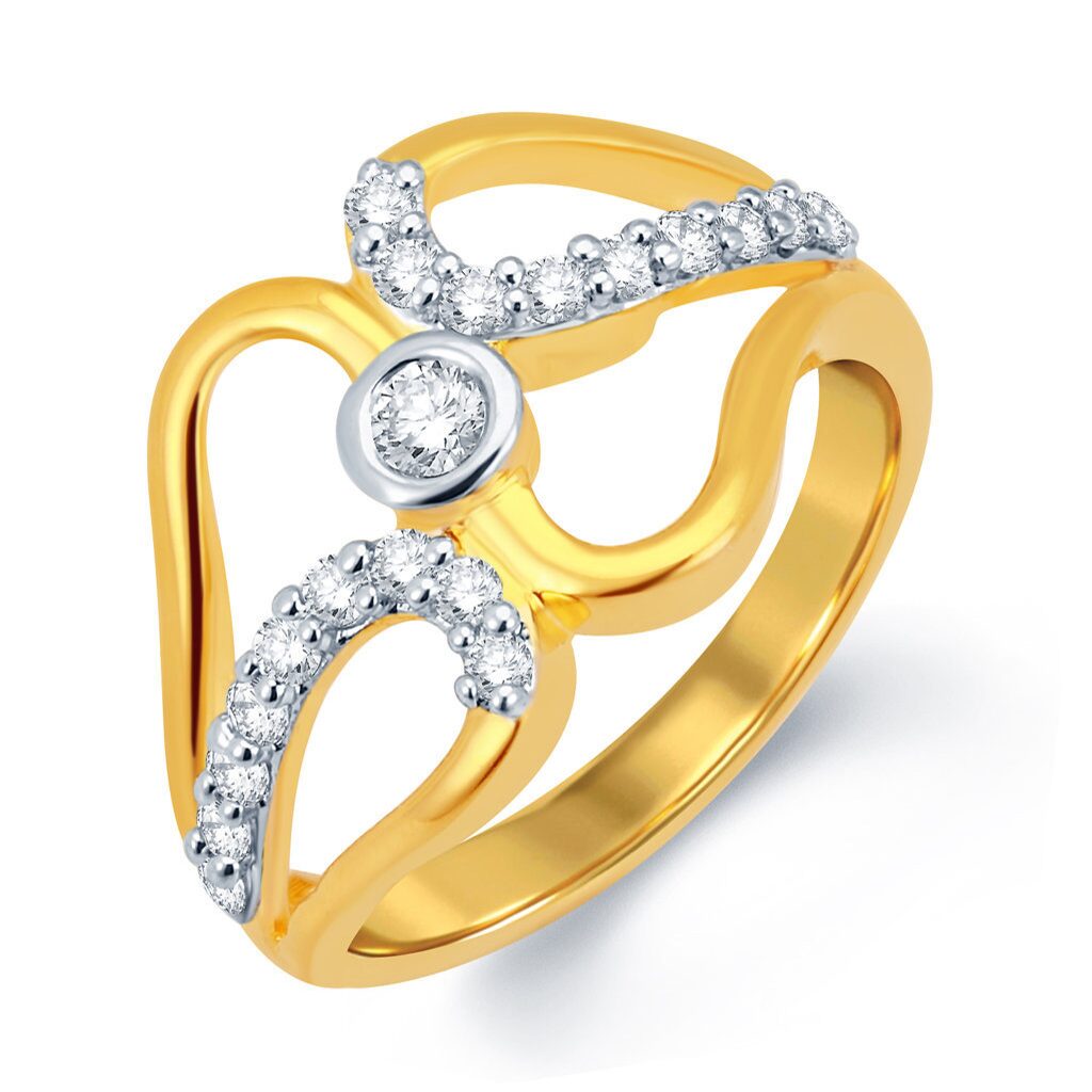 

Sukkhi Blossomy Gold And Rhodium Plated Cz Ring