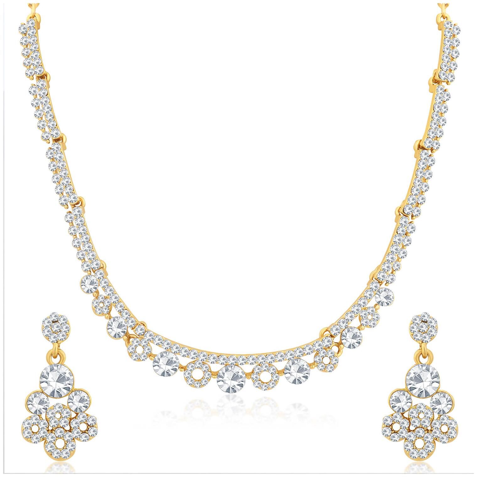 

Sukkhi Brilliant Mehandi Gold Plated Necklace Set for Women