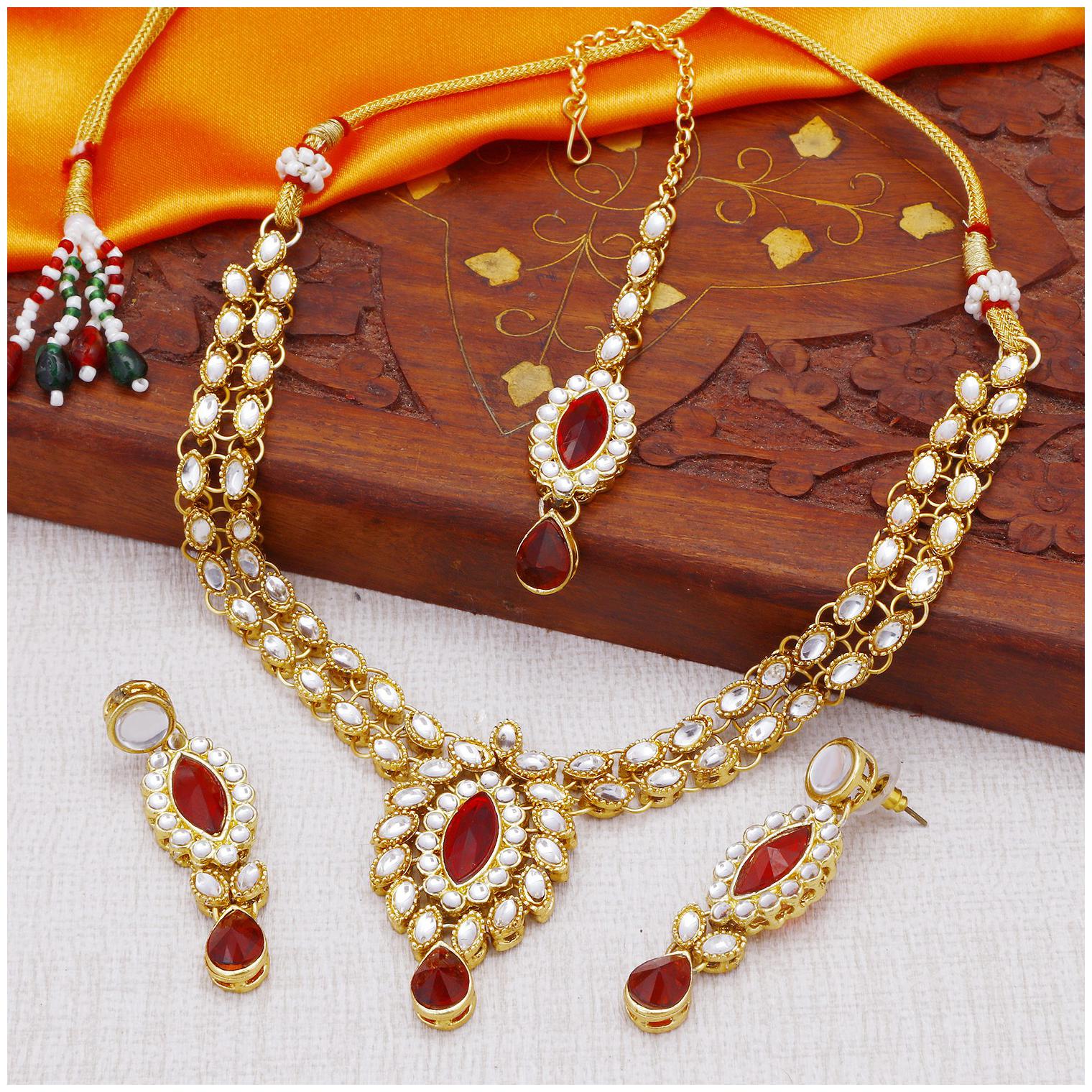 

Sukkhi by Sukkhi Tradtional Gold Plated Necklace Set for Women