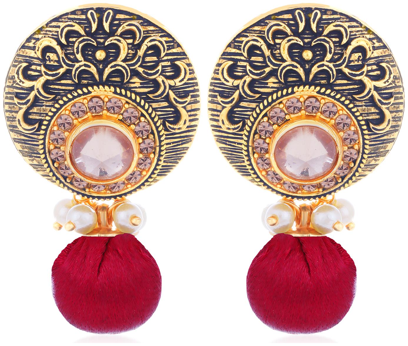 

Sukkhi Charming LCT Gold Plated Dangle Earring For Women
