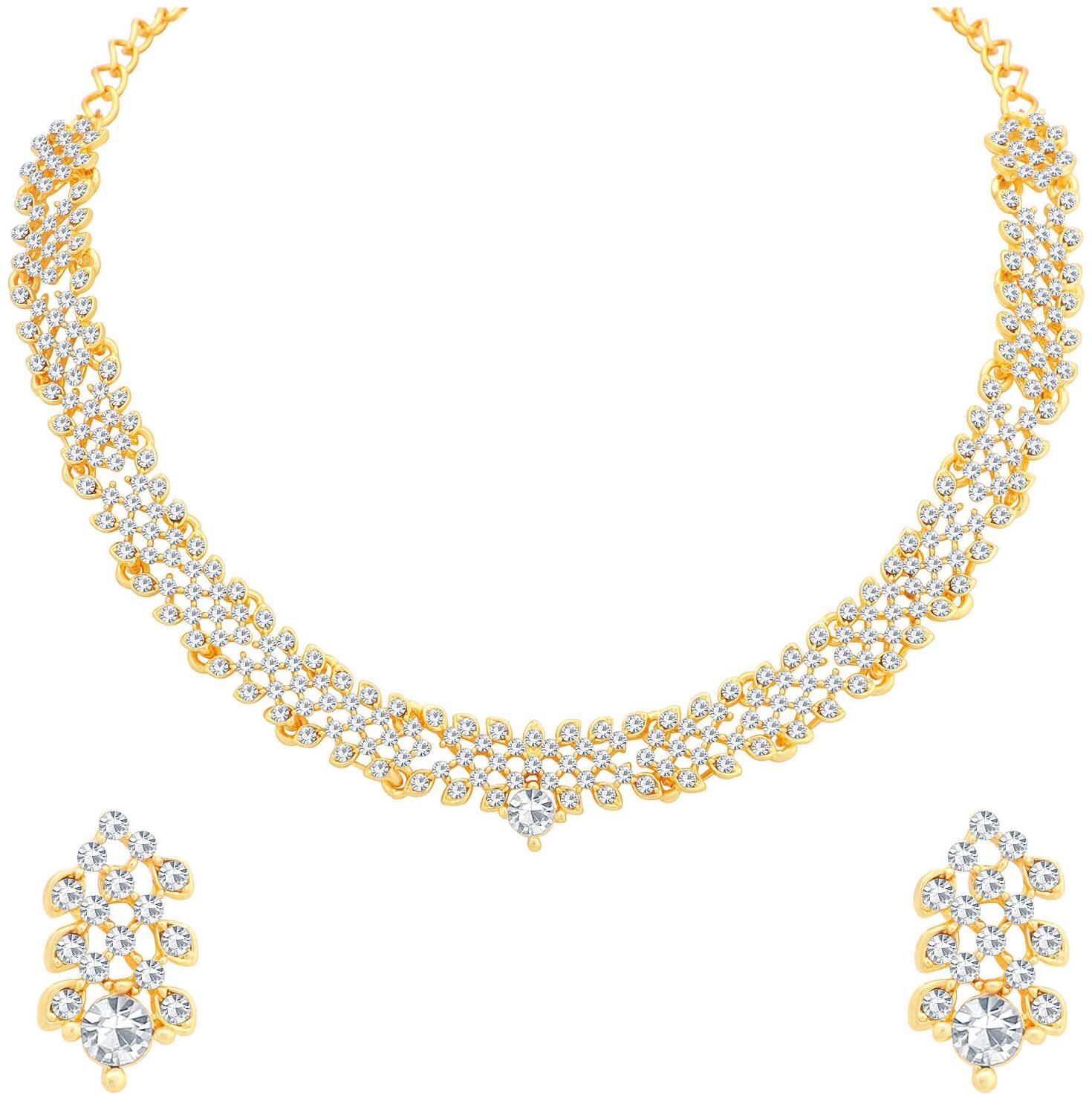 

Sukkhi Classy Gold Plated Choker Necklace Set for Women