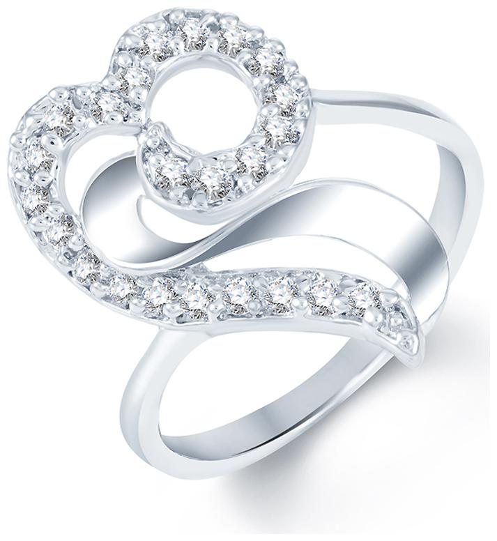 

Sukkhi Classy Rhodium Plated Cz Studded Ring