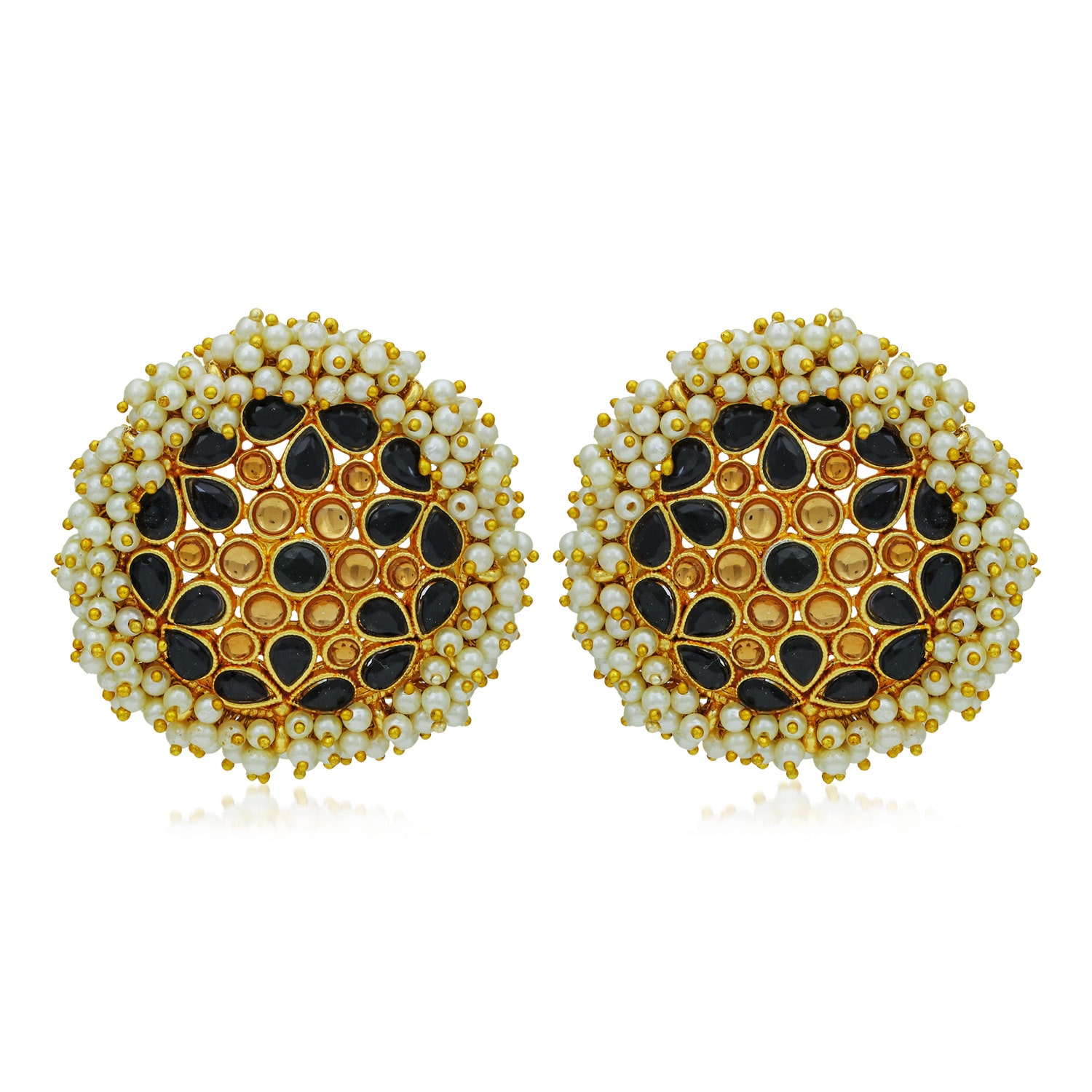 

Sukkhi Classy LCT Gold Plated Pearl Stud Earring For Women