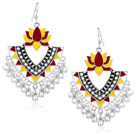 

Sukkhi Classy Rhodium Plated Chandbali Earring for Women