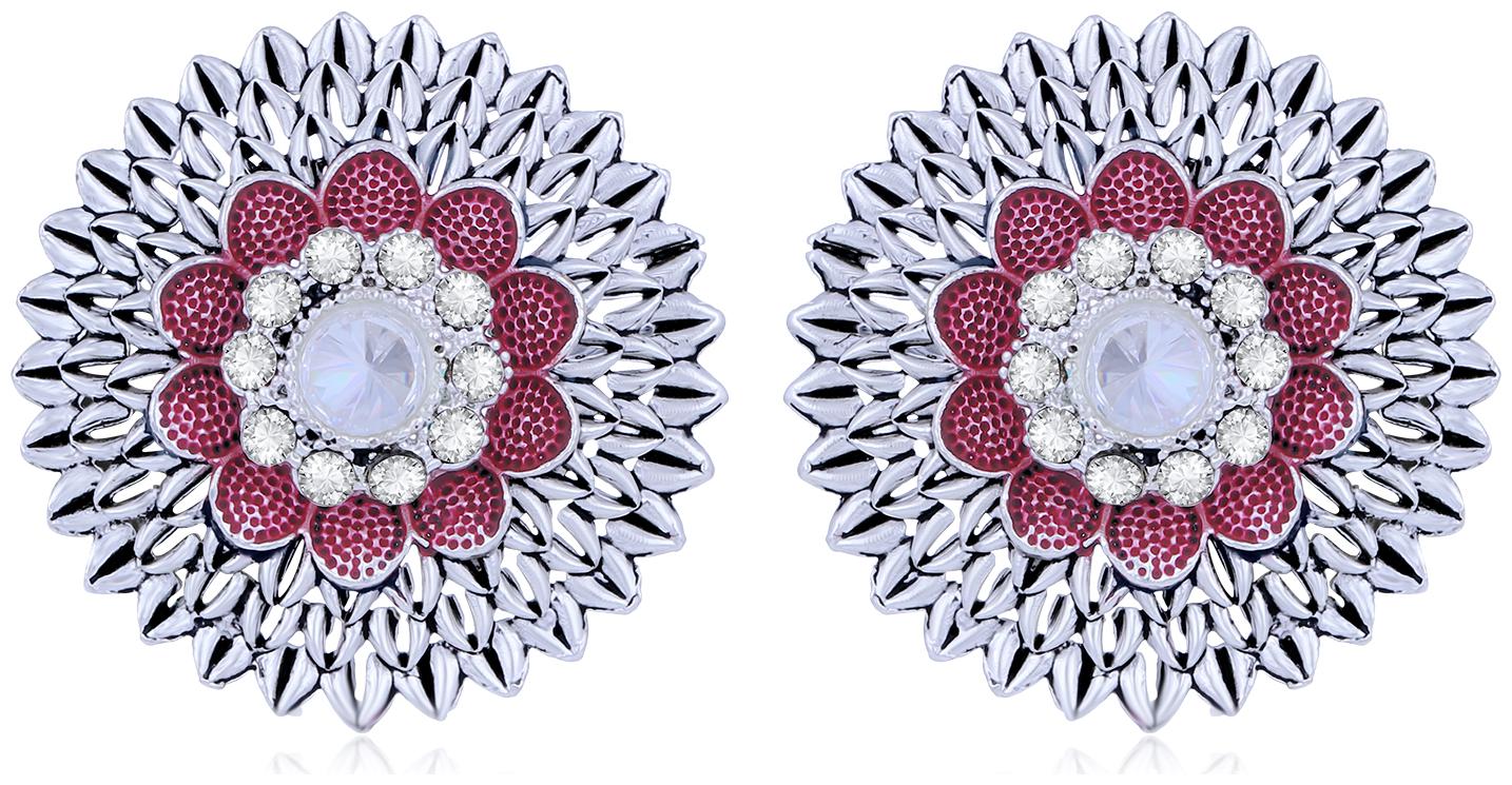 

Sukkhi Classic Rhodium Plated Mint Collection Stud Earring For Women