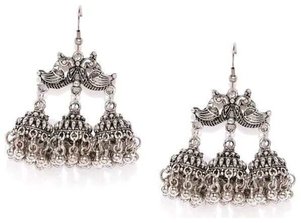

Sukkhi Classic Oxidised Plated Jhumki Earring for Women