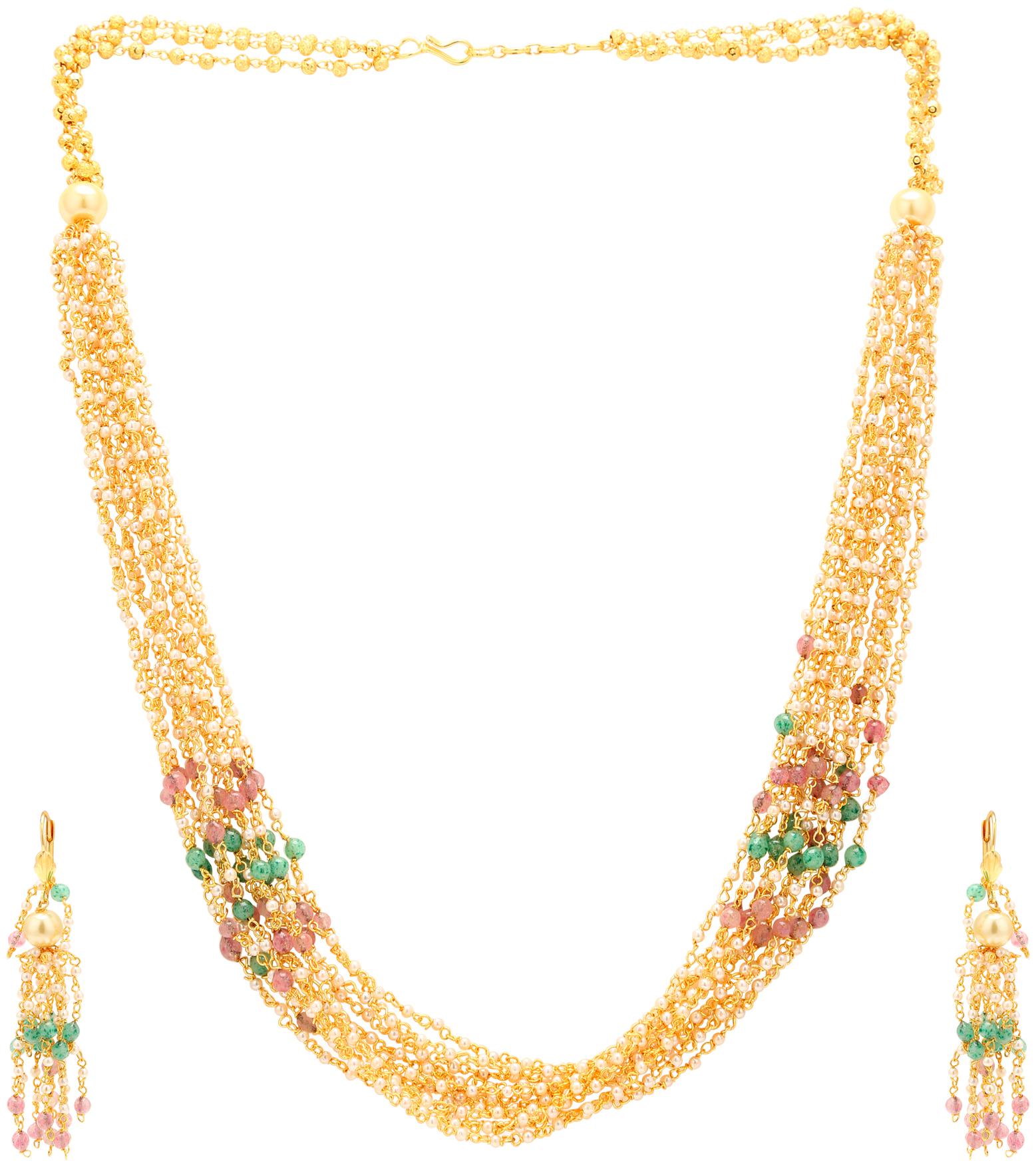 

Sukkhi Classic Gold Plated Multicolor Necklace Set For Women