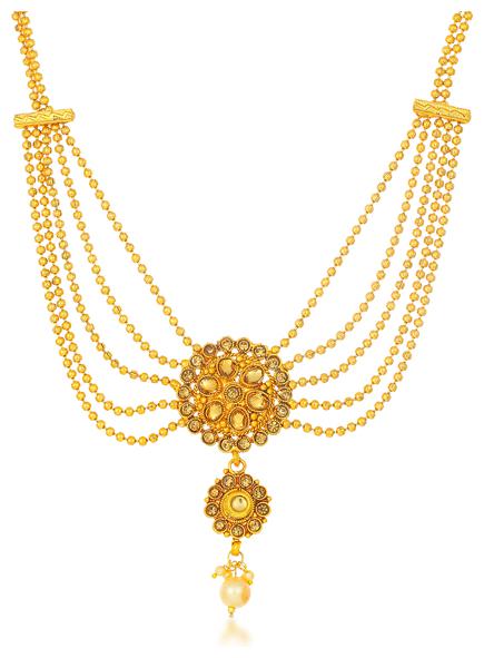 

Sukkhi Cluster Collar Gold Plated Necklace for Women