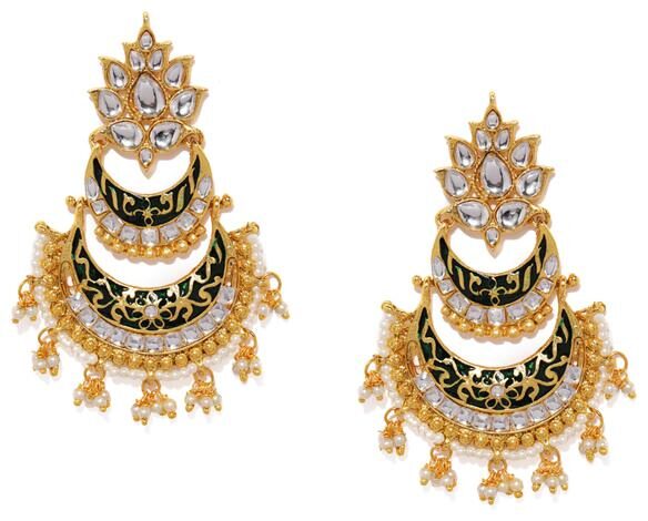 

Sukkhi Cluster Gold Plated Kundan and Pearl Earring for Women