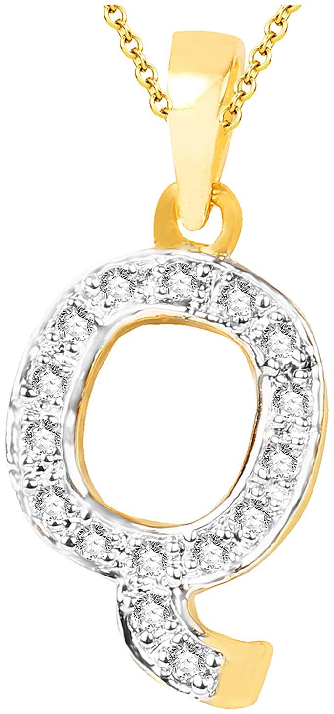 

Sukkhi Cubic Zirconia Stone Studded Alphabet Q Pendant With Chain