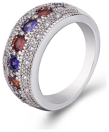 

Sukkhi Dazzling Crystal Stone Rhodium Plated Multi Colour Ring for Women
