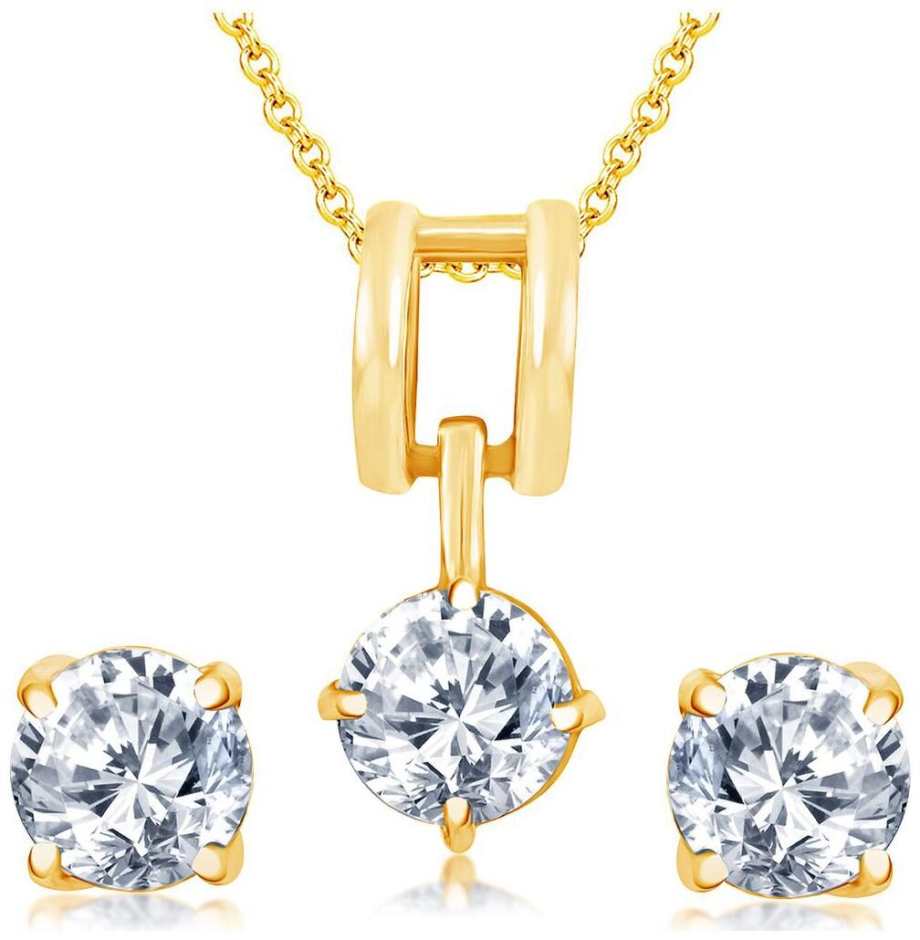 

Sukkhi Dazzling Gold Plated Solitare Pendant Set For Women