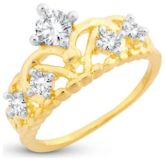 

Sukkhi Dazzling Royal Crown Engagement Gold Plated Ring for women