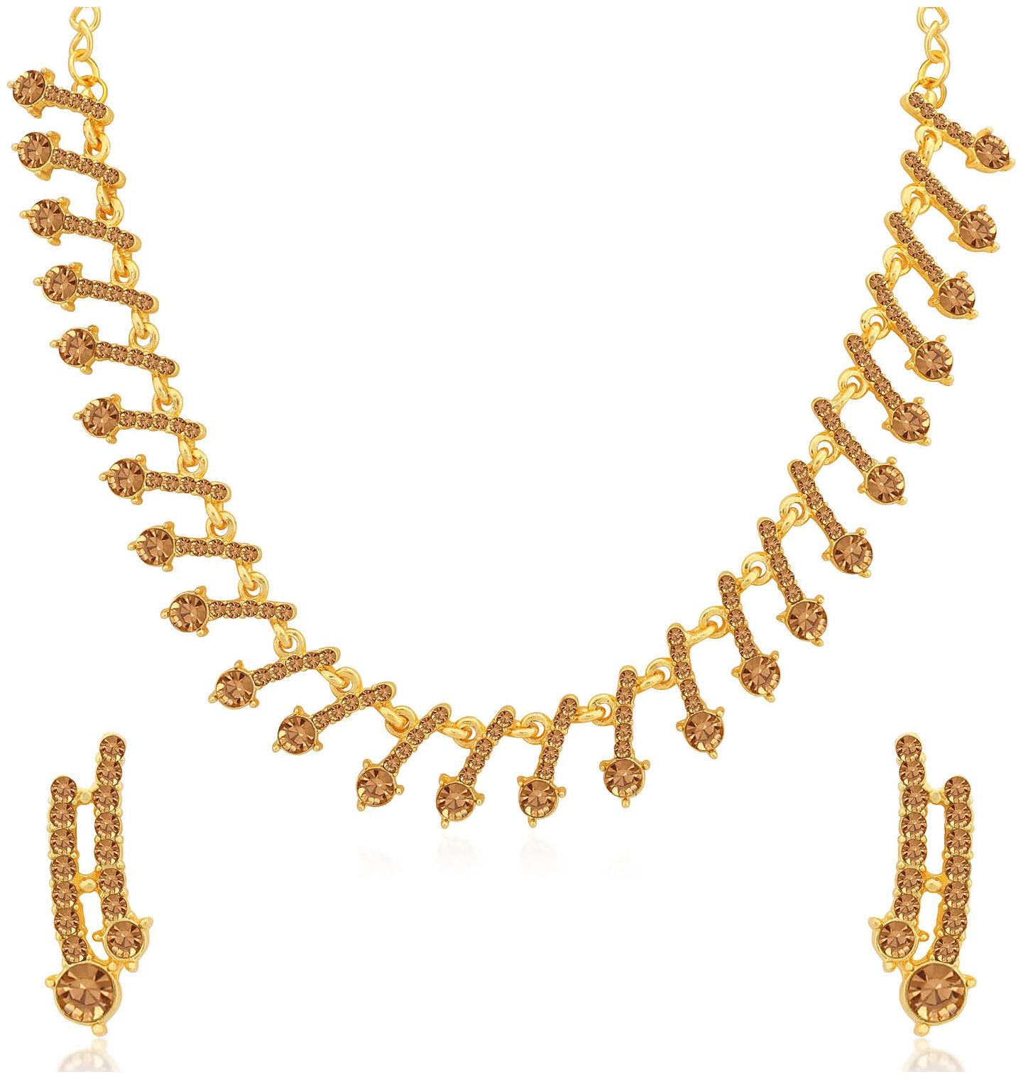 

Sukkhi Dazzling LCT Gold Plated Necklace Set for Women