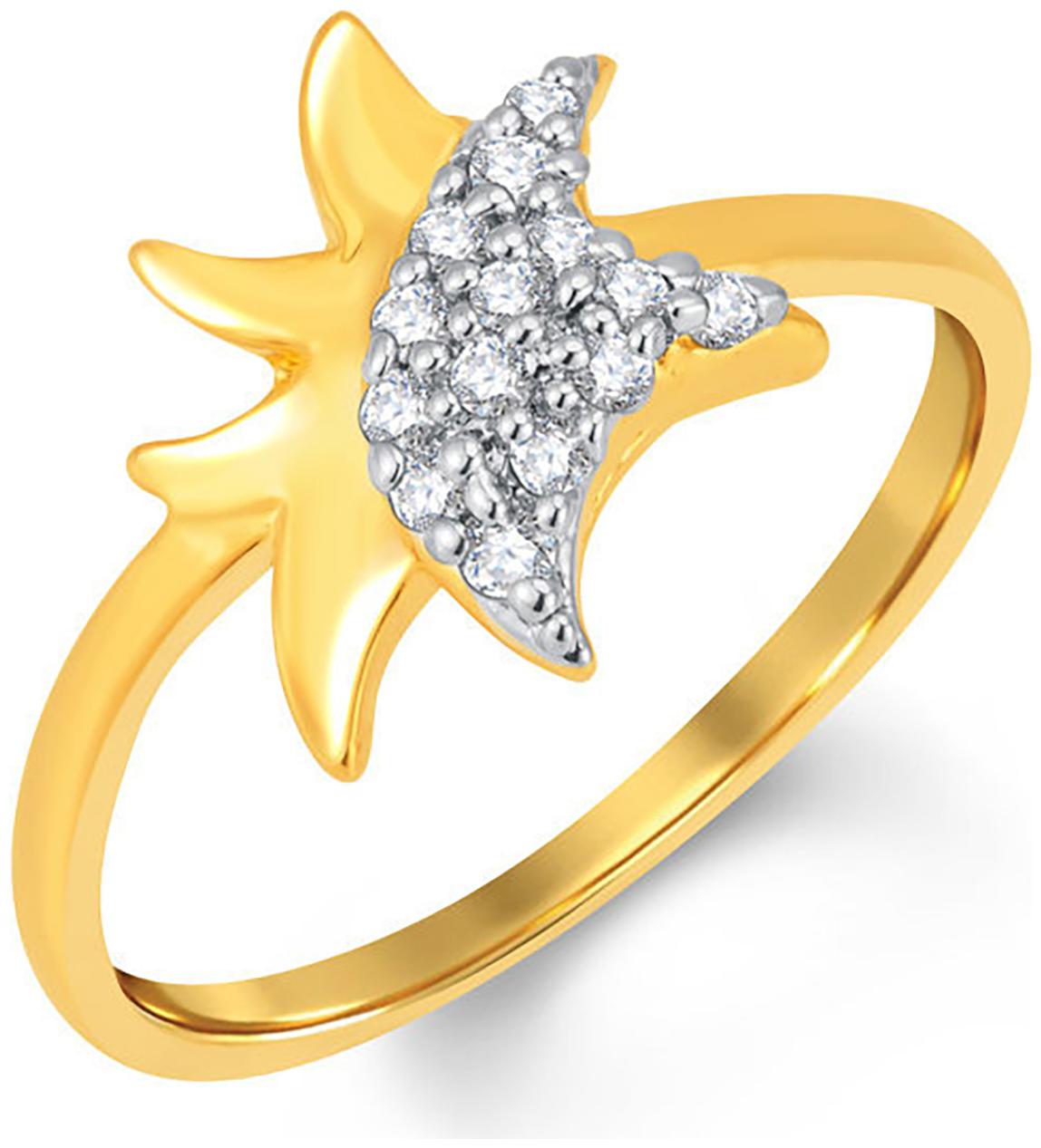 

Sukkhi Delightful Gold And Rhodium Plated Cubic Zirconia Ring