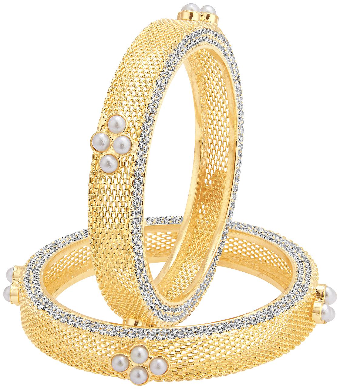 

Sukkhi Delightful Gold Plated Ad Bangle For Women