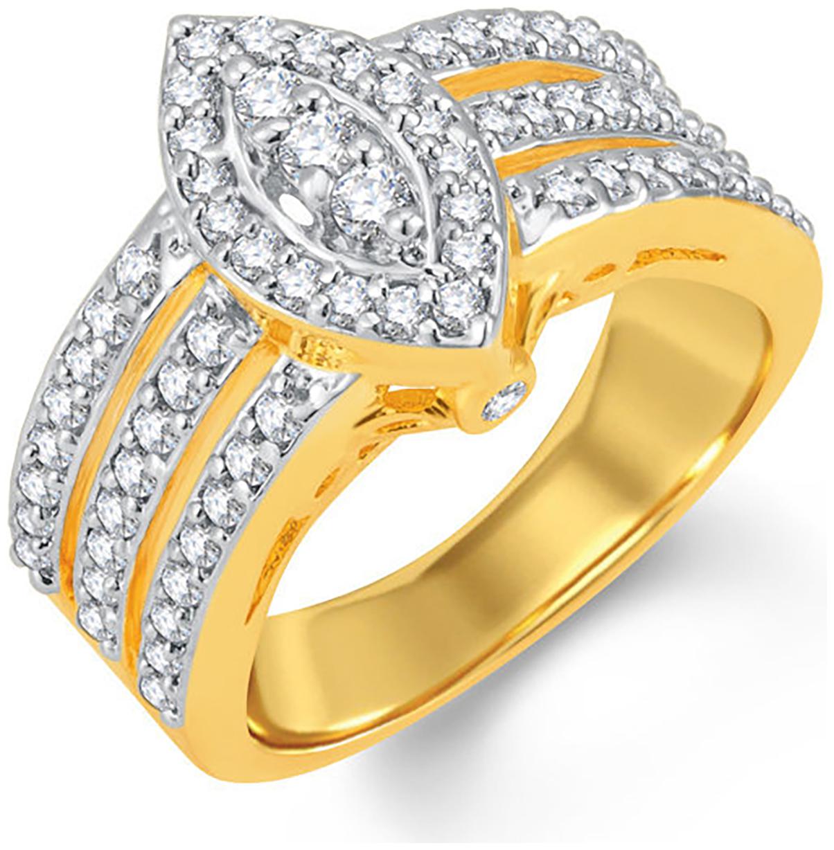 

Sukkhi Delightly Gold And Rhodium Plated Cubic Zirconia Ring
