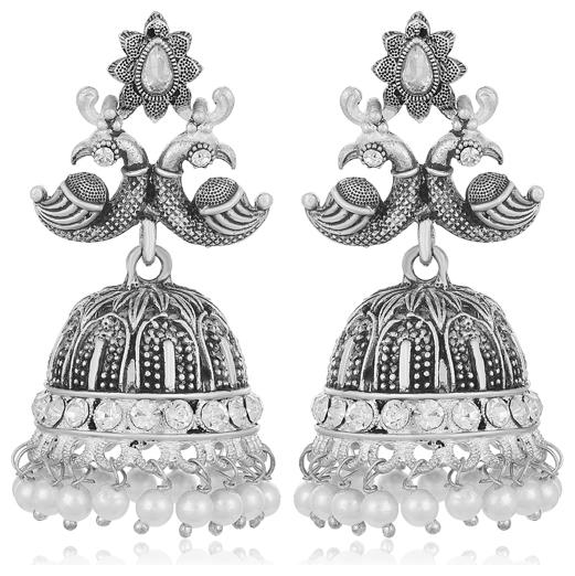 

Sukkhi Delightful Peacock Oxidised Earring for Women