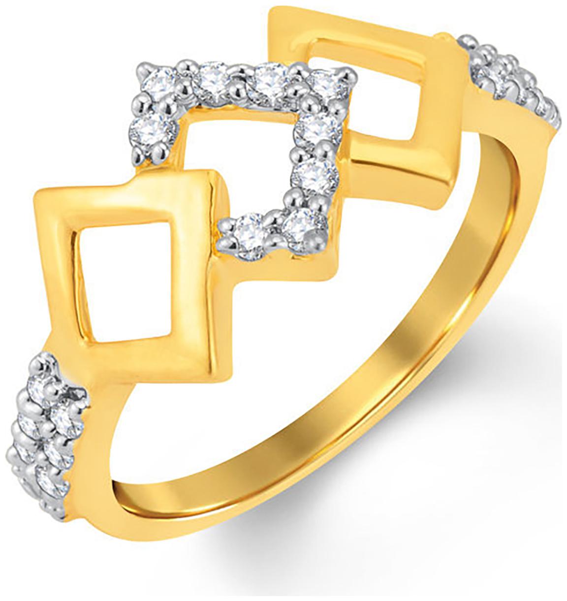 

Sukkhi Designer Gold and Rhodium Plated Cubic Zirconia Ring for Women
