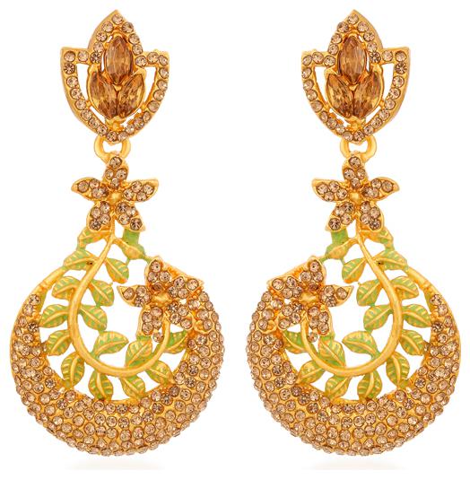 

Sukkhi Designer Leafy Gold Plated Earring for Women